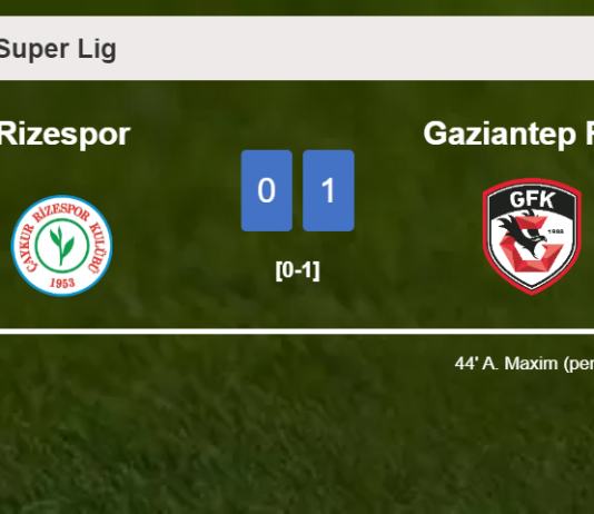 Gaziantep F.K. tops Rizespor 1-0 with a goal scored by A. Maxim