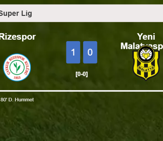 Rizespor tops Yeni Malatyaspor 1-0 with a goal scored by D. Hummet