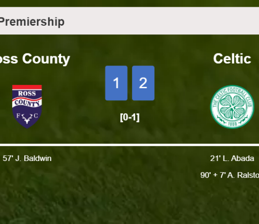 Celtic clutches a 2-1 win against Ross County