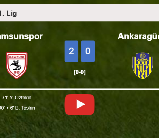 Samsunspor overcomes Ankaragücü 2-0 on Sunday. HIGHLIGHTS