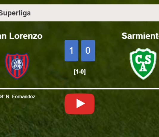 San Lorenzo beats Sarmiento 1-0 with a goal scored by N. Fernandez. HIGHLIGHTS
