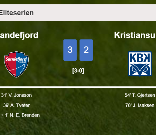 Sandefjord prevails over Kristiansund 3-2