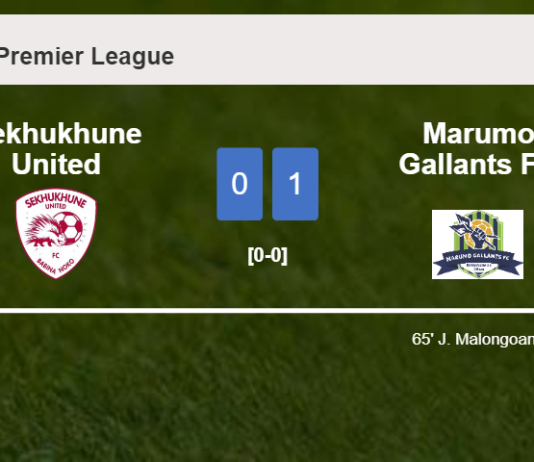 Marumo Gallants FC conquers Sekhukhune United 1-0 with a goal scored by J. Malongoane