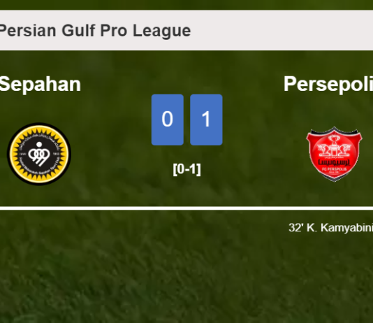 Persepolis conquers Sepahan 1-0 with a goal scored by K. Kamyabinia