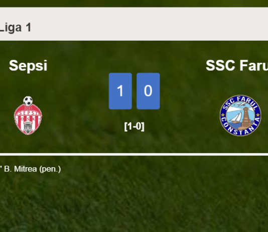 Sepsi prevails over SSC Farul 1-0 with a goal scored by B. Mitrea