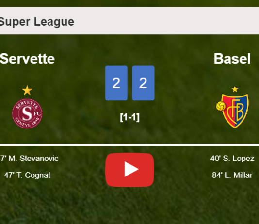 Servette and Basel draw 2-2 on Sunday. HIGHLIGHTS