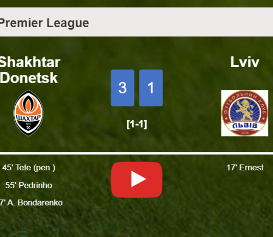Shakhtar Donetsk crushes Lviv 6-1 with a fantastic performance. HIGHLIGHTS