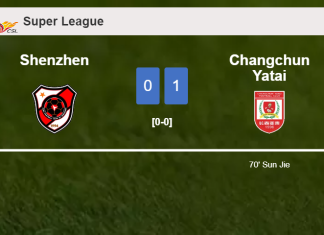 Changchun Yatai conquers Shenzhen 1-0 with a goal scored by S. Jie