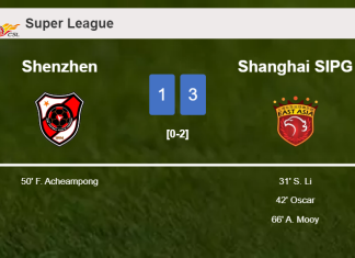 Shanghai SIPG prevails over Shenzhen 3-1