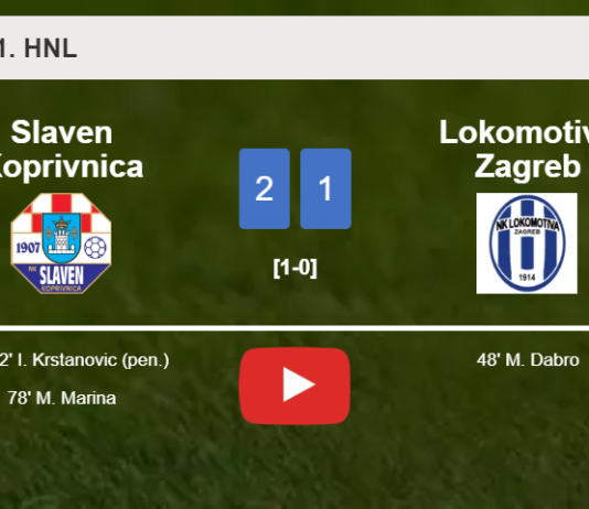 Slaven Koprivnica conquers Lokomotiva Zagreb 2-1. HIGHLIGHTS