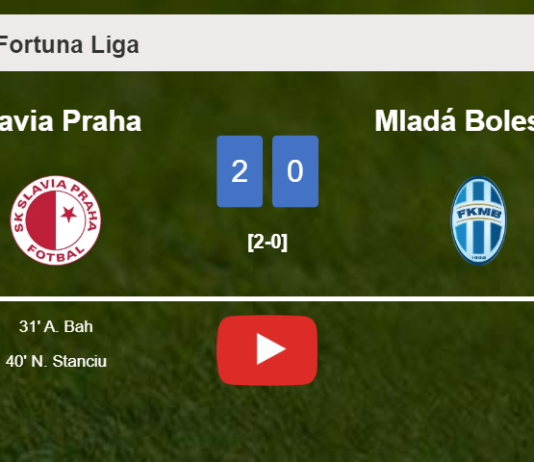 Slavia Praha prevails over Mladá Boleslav 2-0 on Sunday. HIGHLIGHTS