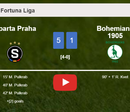 Sparta Praha obliterates Bohemians 1905 5-1 showing huge dominance. HIGHLIGHTS