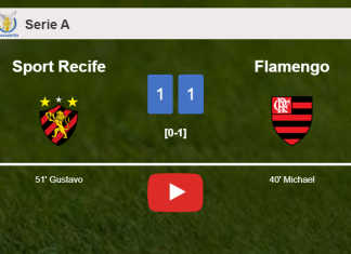 Sport Recife and Flamengo draw 1-1 on Friday. HIGHLIGHTS