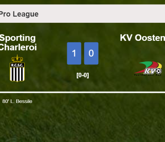 Sporting Charleroi prevails over KV Oostende 1-0 with a goal scored by L. Bessile