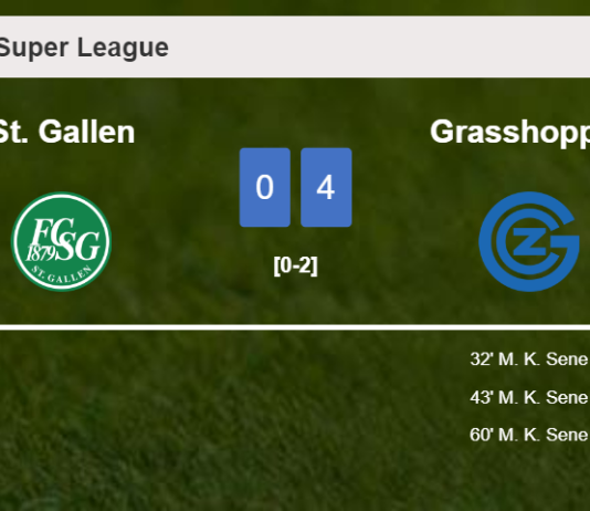 Grasshopper prevails over St. Gallen 4-0 with 3 goals from M. K.