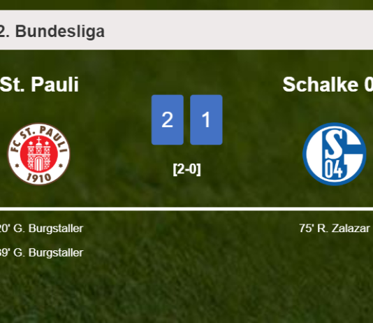 St. Pauli tops Schalke 04 2-1 with G. Burgstaller scoring 2 goals