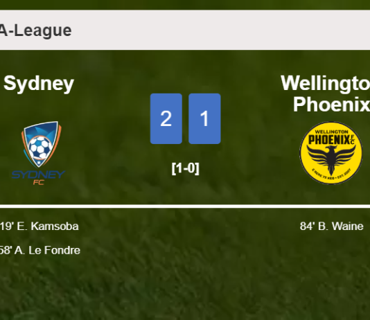 Sydney tops Wellington Phoenix 2-1