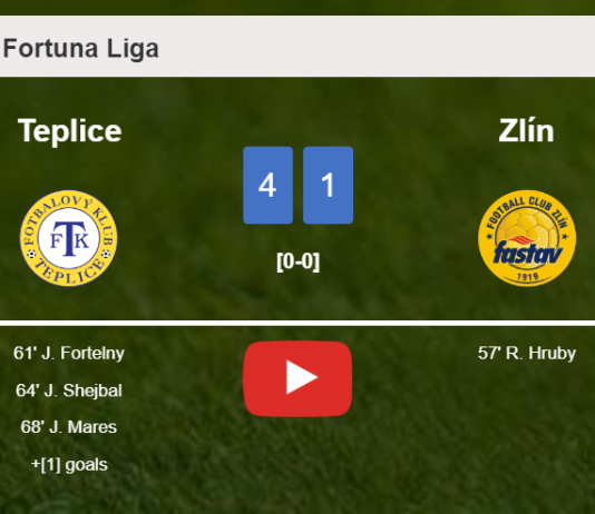 Teplice estinguishes Zlín 4-1 with a superb match. HIGHLIGHTS