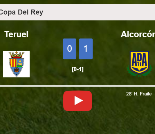Alcorcón conquers Teruel 1-0 with a goal scored by H. Fraile. HIGHLIGHTS