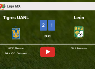 Tigres UANL recovers a 0-1 deficit to overcome León 2-1. HIGHLIGHTS
