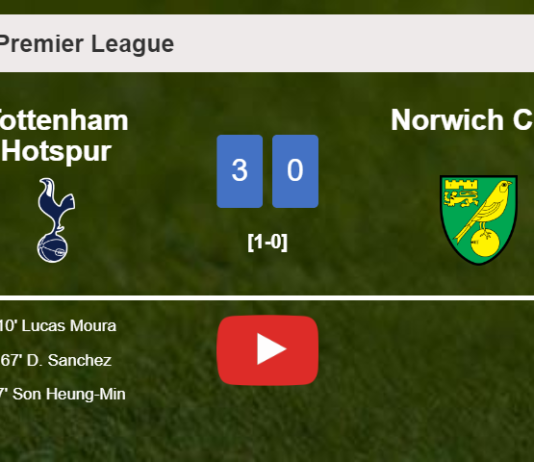 Tottenham Hotspur conquers Norwich City 3-0. HIGHLIGHTS