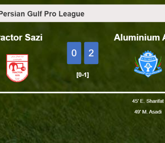 Aluminium Arak defeats Tractor Sazi 2-0 on Sunday