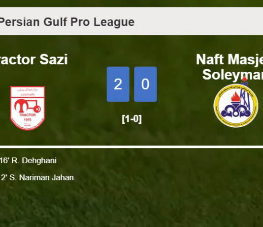 Tractor Sazi conquers Naft Masjed Soleyman 2-0 on Wednesday