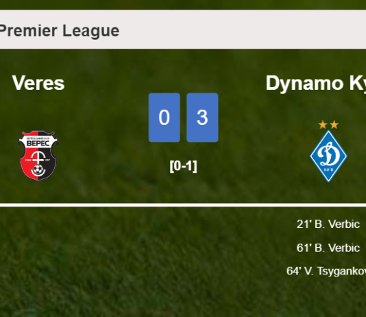 Dynamo Kyiv tops Veres 3-0