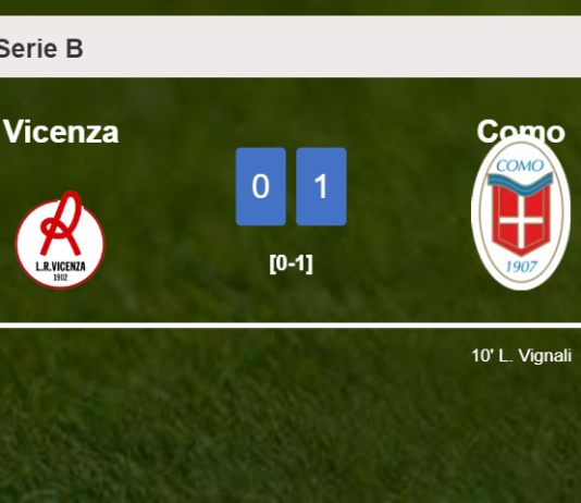 Como overcomes Vicenza 1-0 with a goal scored by L. Vignali