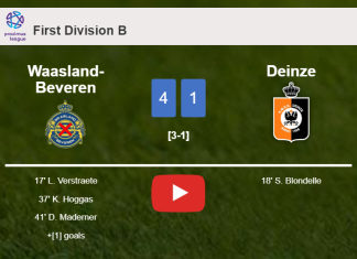 Waasland-Beveren estinguishes Deinze 4-1 with a superb performance. HIGHLIGHTS