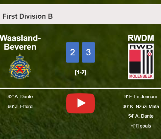 RWDM conquers Waasland-Beveren 3-2. HIGHLIGHTS