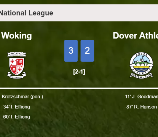 Woking conquers Dover Athletic 3-2