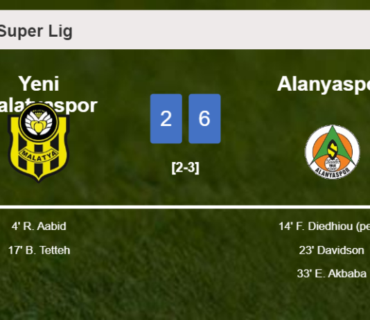 Alanyaspor beats Yeni Malatyaspor 6-2 after playing a incredible match