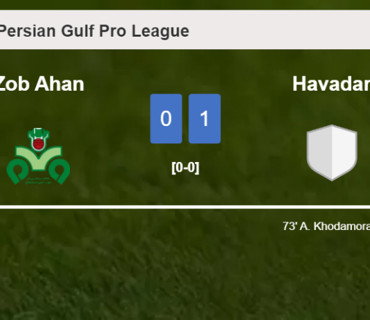 Havadar defeats Zob Ahan 1-0 with a goal scored by A. Khodamoradi