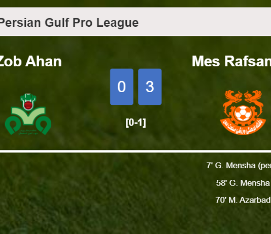 Mes Rafsanjan conquers Zob Ahan 3-0