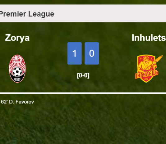 Zorya defeats Inhulets 1-0 with a goal scored by D. Favorov