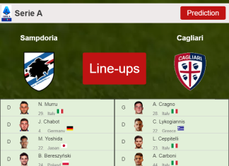 PREDICTED STARTING LINE UP: Sampdoria vs Cagliari - 06-01-2022 Serie A - Italy