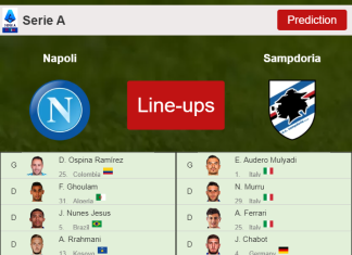 PREDICTED STARTING LINE UP: Napoli vs Sampdoria - 09-01-2022 Serie A - Italy