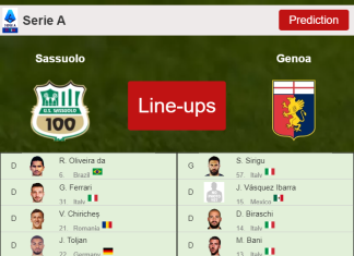PREDICTED STARTING LINE UP: Sassuolo vs Genoa - 06-01-2022 Serie A - Italy
