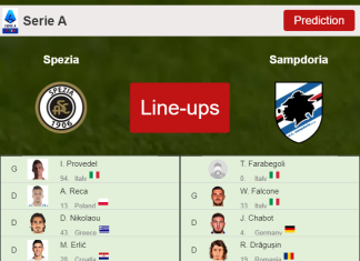 PREDICTED STARTING LINE UP: Spezia vs Sampdoria - 23-01-2022 Serie A - Italy