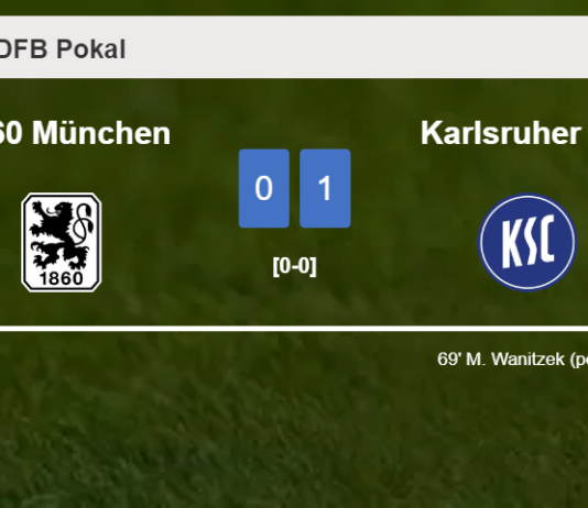 Karlsruher SC overcomes 1860 München 1-0 with a goal scored by M. Wanitzek