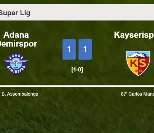 Kayserispor grabs a draw against Adana Demirspor