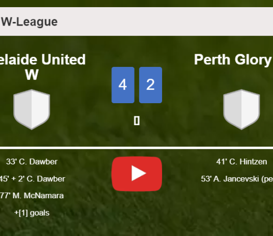 Adelaide United W prevails over Perth Glory W 4-2. HIGHLIGHTS