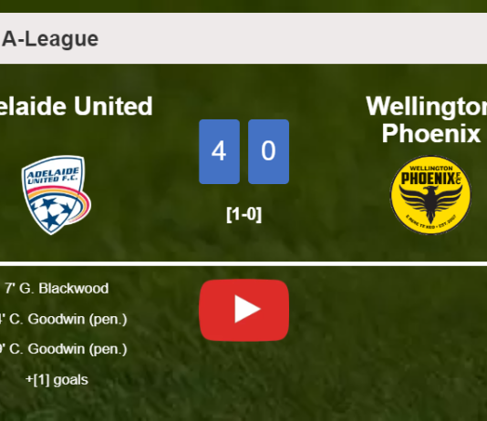 Adelaide United annihilates Wellington Phoenix 4-0 playing a great match. HIGHLIGHTS