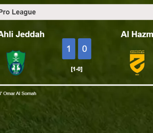 Al Ahli Jeddah overcomes Al Hazm 1-0 with a goal scored by O. Al
