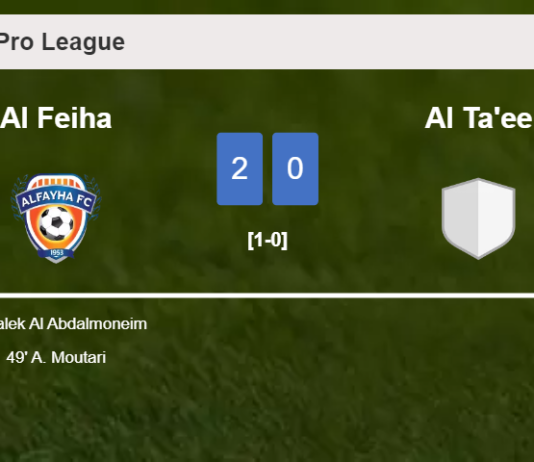Al Feiha defeats Al Ta'ee 2-0 on Saturday