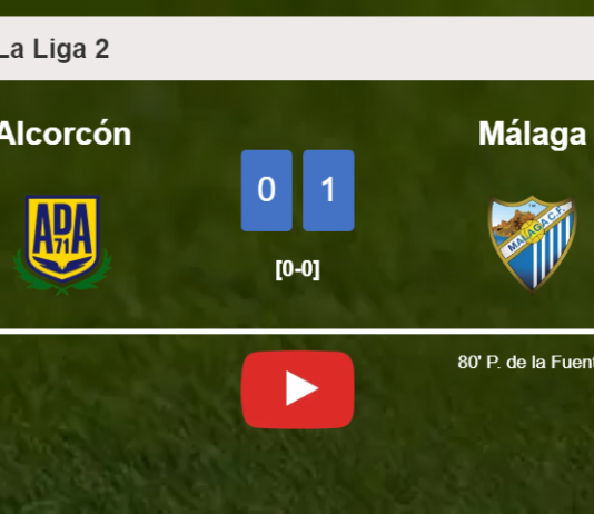 Málaga overcomes Alcorcón 1-0 with a goal scored by P. de. HIGHLIGHTS