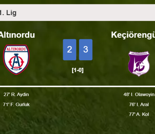 Keçiörengücü tops Altınordu after recovering from a 2-1 deficit