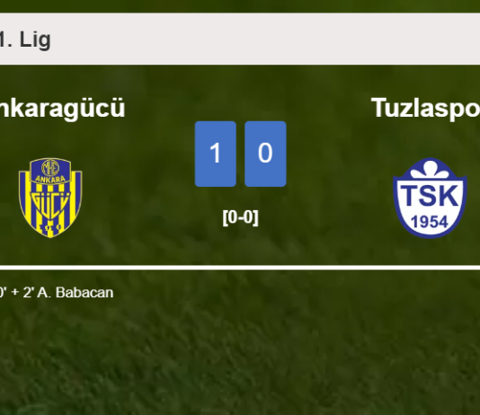 Ankaragücü beats Tuzlaspor 1-0 with a late goal scored by A. Babacan