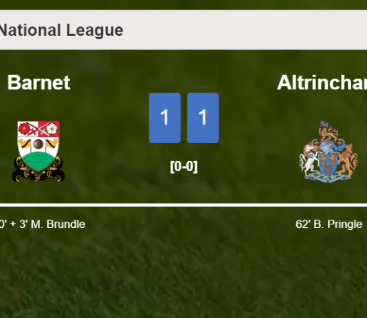 Barnet snatches a draw against Altrincham